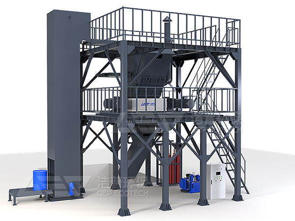 廢噸桶破碎處理設備，工業危廢預處理破碎處理系統