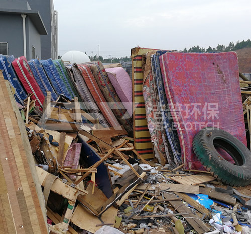 衡陽(yáng)廢舊沙發(fā),家具破碎大件垃圾破碎機(jī)案例