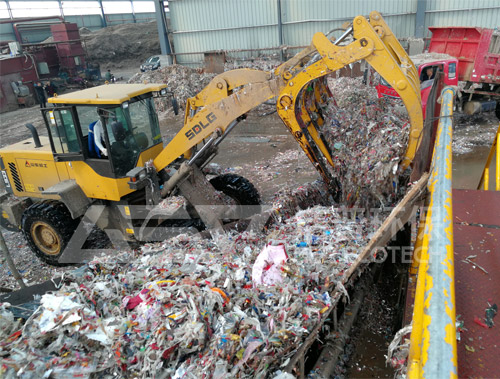 紙廠絞繩破碎機(jī)生產(chǎn)線(xiàn)現(xiàn)場(chǎng)