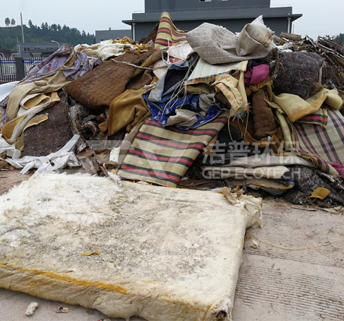 衡陽廢舊沙發,家具破碎大件垃圾破碎機案例
