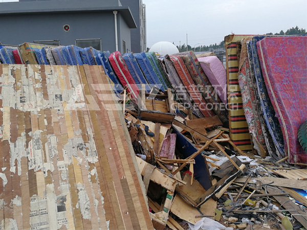 大件垃圾破碎工藝流程,大件家具破碎設備廠家