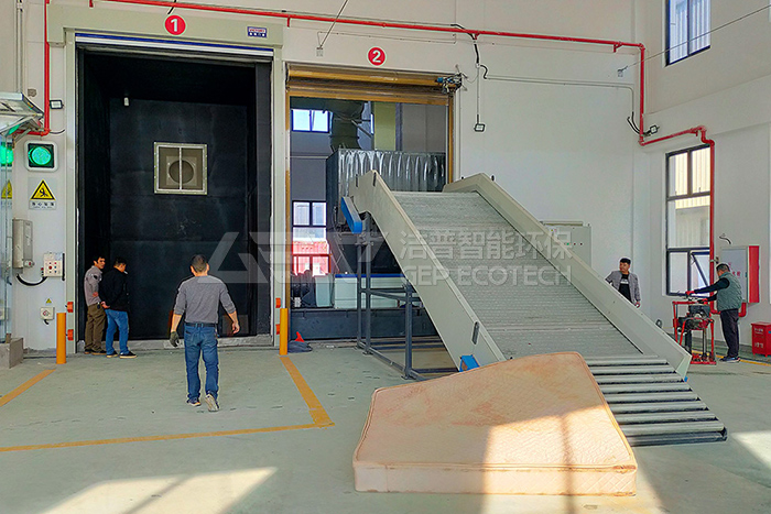 福建垃圾中轉(zhuǎn)站協(xié)同處置大件垃圾(家具,沙發(fā))破碎設(shè)備項目