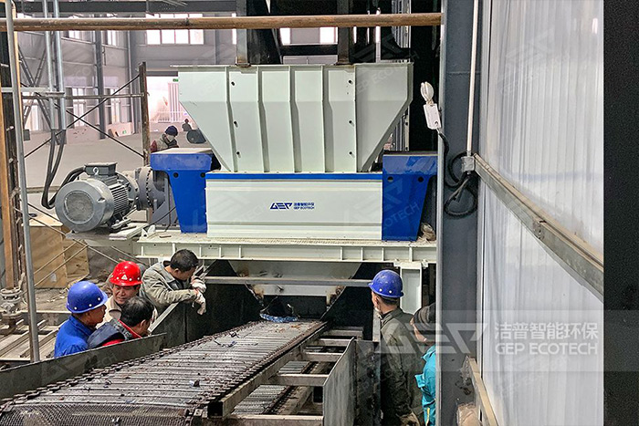 河南200L鐵皮油桶破碎機(jī)處理系統(tǒng)項(xiàng)目